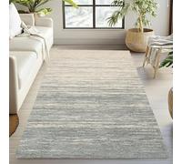 VARIKASHOM Tapis de Salon Grand Chambre Design Moderne Poil Court Doux, Facile d'entretien,Beige Couleur Neutre Abstrait Moderne, Gris, 160 x 180 cm