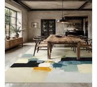 VARIKASHOM Tapis Extra Large pour Salon, Chambre à Coucher, décoration d'intérieur, Tapis esthétique, Abstrait Moderne, Noir, Blanc, Bleu, Jaune, Beige, 200 x 240 cm
