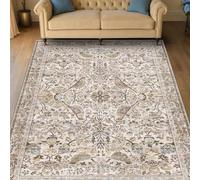 VARIKASHOM Tapis Intérieur pour Salon, Chambre à Coucher, Maison et Bureau, Tapis de Cuisine, Vintage Traditionnel Beige, Vert, Gris, Marron, Taupe, 120 x 150 cm