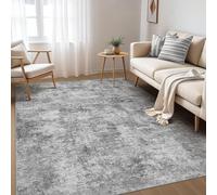 VARIKASHOM Tapis Poils Courts Moderne Design pour Déco Salon Chambre, Antidérapant Lavable, Abstrait Moderne Gris, Blanc, Gris, 90 x 150 cm