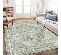 VARIKASHOM Tapis pour Intérieur Salon Canapé, Jardin Extérieur Table Terrasse Balcon, Vintage Shabby Chic Moderne Vert, Beige, Bleu, Marron, Blanc, Taupe, 180 x 180 cm