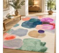 VARIKASHOM Tapis sous Chaise Bureau, 90 x 150 cm, Abstrait Moderne Rose Violet Bleu Vert Beige Gris Rouge Blanc, Antidérapant Lavable Tapis Poils Courts pour Déco Salon Chambre,