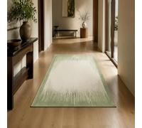 VARIKASHOM Tapis sous Chaise Bureau, 90 x 150 cm, Abstrait Moderne Vert Blanc Gris, Antidérapant Lavable Tapis Poils Courts pour Déco Salon Chambre,
