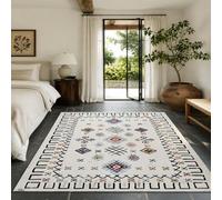 VARIKASHOM Tapis sous Chaise Bureau, 90 x 150 cm, Blanc Vintage Noir Rouge Bleu Vert Marron, Antidérapant Lavable Tapis Poils Courts pour Déco Salon Chambre,