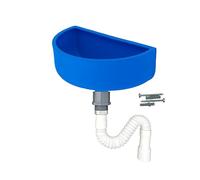 Varile Ensemble lavabo en plastique bleu de qualité supérieure pour jardin et cave avec filtre à cheveux en plastique