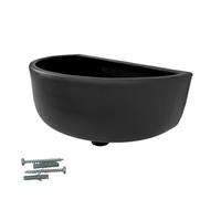 Varile Évier en plastique pour jardin et cave avec tamis à cheveux en plastique Différentes couleurs (noir)