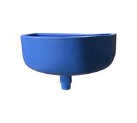 Varile Évier multifonction en plastique aspect granit/pierre avec raccord combiné pour jardin, camping et camping-car - Avec filtre à cheveux, accessoires et design robuste (Bleu)