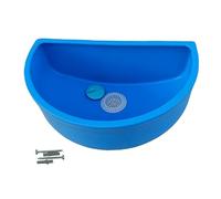 Varile Évier multifonction en plastique bleu pour jardin, camping et camping-car - Avec filtre à cheveux, accessoires et design robuste