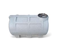 Varile Réservoir d'eau potable de 250 l, sans BPA, filetage en laiton 3/4", adapté à un usage alimentaire, horizontal (granit)