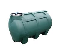 Varile Réservoir d'eau potable de 250 l - Vert - Sans BPA - Filetage en laiton intégré de 3/4" - Fabriqué en UE - Convient à un usage alimentaire - Horizontal