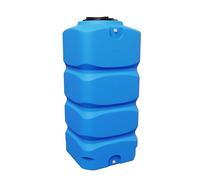 Varile Réservoir d'eau potable vertical de 750 l, rectangulaire, bleu, sans BPA, filetage en laiton intégré, 3/4", fabriqué en UE, adapté à un usage alimentaire