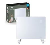 Varin® Radiateur Electrique Convecteur Smart, 1500W, 65x47cm - Verre Blanc | Chauffage D'Appoint Mural & Sur Pied, Chauffage Electrique Salle de Bain, Protection Antigel, Thermostat, IP24, Tuya WiFi