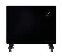 Varin® Radiateur Electrique Convecteur Smart, 1500W, 65x47cm - Verre Noir | Chauffage D'Appoint Mural & Sur Pied, Chauffage Electrique Salle de Bain, Protection Antigel, Thermostat, IP24, Tuya WiFi