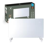 Varin® Radiateur Electrique Convecteur Smart, 2500W, 85x47cm - Verre Blanc | Chauffage D'Appoint Mural & Sur Pied, Chauffage Electrique Salle de Bain, Protection Antigel, Thermostat, IP24, Tuya WiFi