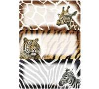 Herma Étiquettes 5877 – Lot de 9 Animaux africains 76×35 mm Autocollantes Lignées Multicolore