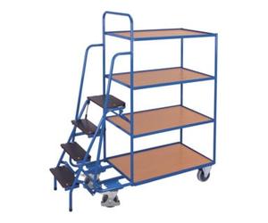 VARIOfit VARIOfit Chariot de préparation de commandes à 4 plateaux hauts Quantité:1
