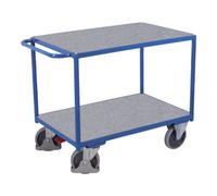 VARIOfit VARIOfit Chariot de table lourd avec 2 plateaux en tôle zinguée 1 000 × 700 mm Quantité:1