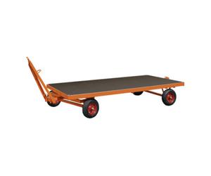 VARIOfit VARIOfit Remorque industrielle à essieu pivotant 1 axe 2 000 × 1 000 mm pneus pleins capacité 5 000 kg Quantité:1