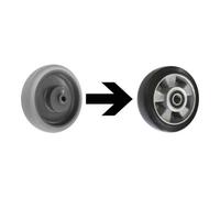 VARIOfit VARIOfit Roues en caoutchouc élastique plein supplément/set Ø 160 mm noir Quantité:1