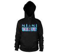Varios Officially Licensed Miami Vice Distressed Logo Big & Tall Hoodie (Black) 3X-Large