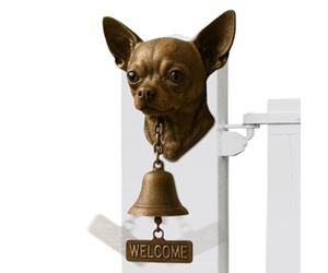 Varios timbres de bienvenida para perros, divertidos timbres rústicos montados en la pared con temática de animaux, décoration de pared con campana de cabeza de perro | para puerta jardín patio hogar