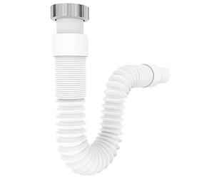 VARIOSAN Flexible siphon lavabo 13972, 1 1/4" x 32 mm, siphon/piège à odeurs pour lavabo, evacuation lavabo, extensible de 320-880 mm