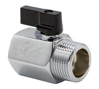 VARIOSAN Mini rubinetto a sfera 14924, 1/4" IG x 1/4" AG, cromato