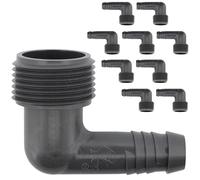 VARIOSAN Pièce angulaire 17819, 3/4", lot de 10, 90°, compatible avec Rainbird SBE-075 + SPX-Flex, 5,5 bar, gris