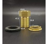 Various 1/2" 3/4" 1" Male Brass Water Tank Bulkhead Pipe Fitting Connector Coupler Home Garden Hole Drainer(06-50mm)