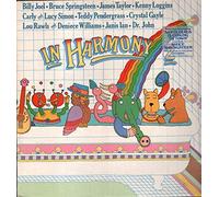 Various Artists - In Harmony LP CBS 85451 EX/EX 1981 with Bruce Springsteen, Dr John and Carly & Lucy Simon, sleeve has seam split on top edge