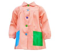 various Blouse scolaire carrée pour enfant garçon ou fille avec Botoens, Col orange, 5 ans