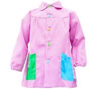 various Blouse scolaire carrée pour enfant garçon ou fille avec Botoens, Col rose, 6 ans