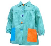various Blouse scolaire carrée pour enfant garçon ou fille avec Botoens, Col vert, 5 ans