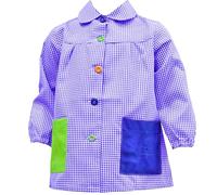 various Blouse scolaire carrée pour enfant garçon ou fille avec Botoens, Col violet, 6 ans