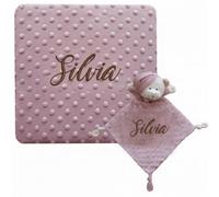 various Coffret Cadeau bébé personnalisé avec prénom, Maquillage | Couverture Minky, Doudou ultra-douce, Brodée au nom du nouveau-né, Pour baby showers