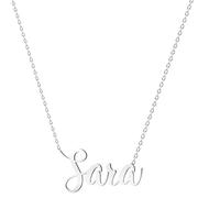 various Collier en acier inoxydable plaqué argent avec pendentif prénom personnalisable, Plateado, Acier inoxydable, Sans objet