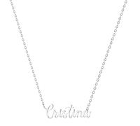various Collier en acier inoxydable plaqué argent avec pendentif prénom personnalisable, Plateado, Acier inoxydable, Sans objet