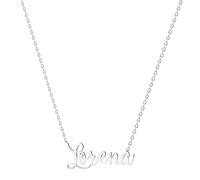 various Collier en acier inoxydable plaqué argent avec pendentif prénom personnalisable, Plateado, Acier inoxydable, Sans objet