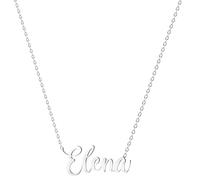 various Collier en acier inoxydable plaqué argent avec pendentif prénom personnalisable, Plateado, Acier inoxydable, Sans objet