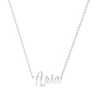 various Collier en acier inoxydable plaqué argent avec pendentif prénom personnalisable, Plateado, Acier inoxydable, Sans objet