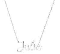 various Collier en acier inoxydable plaqué argent avec pendentif prénom personnalisable, Plateado, Acier inoxydable, Sans objet