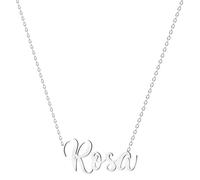 various Collier en acier inoxydable plaqué argent avec pendentif prénom personnalisable, Plateado, Acier inoxydable, Sans objet