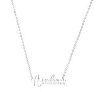 various Collier en acier inoxydable plaqué argent avec pendentif prénom personnalisable, Plateado, Acier inoxydable, Sans objet