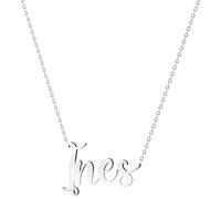 various Collier en acier inoxydable plaqué argent avec pendentif prénom personnalisable, Plateado, Acier inoxydable, Sans objet