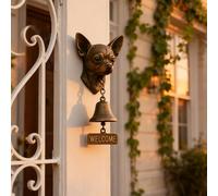 Various Dog Welcome Doorbell,2026 New 3D German Shepherd Welcome Bel,Funny Animal Welcome Doorbell,Vintage Resin Wall Mounted Entry Bell for Porch, Front Door & Garden (Chihuahua)
