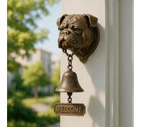 Various Dog Welcome Doorbell，Vintage Resin Wall Mounted Entry Bell for Porc | Front Door & Garden - Must-Have Lover Giftg Bell