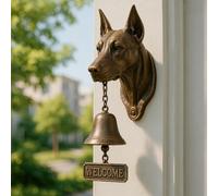 Various Dog Welcome Doorbell，Vintage Resin Wall Mounted Entry Bell for Porc | Front Door & Garden - Must-Have Lover Giftg Bell
