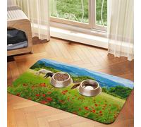 Various Kinds of Horses,Waterproof Pet Feeding Mat,PU Leather Placemats for Cat Dog Water Bowl,Food Mats,30x45cm