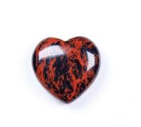 Various Materials Gemstones Rose Quartz Crystals Love Heart Shaped Amethyst Home Decoration (Color : Red Obsidian) Gemstone Stone