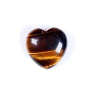 Various Materials Gemstones Rose Quartz Crystals Love Heart Shaped Amethyst Home Decoration (Color : Tiger Eye)
